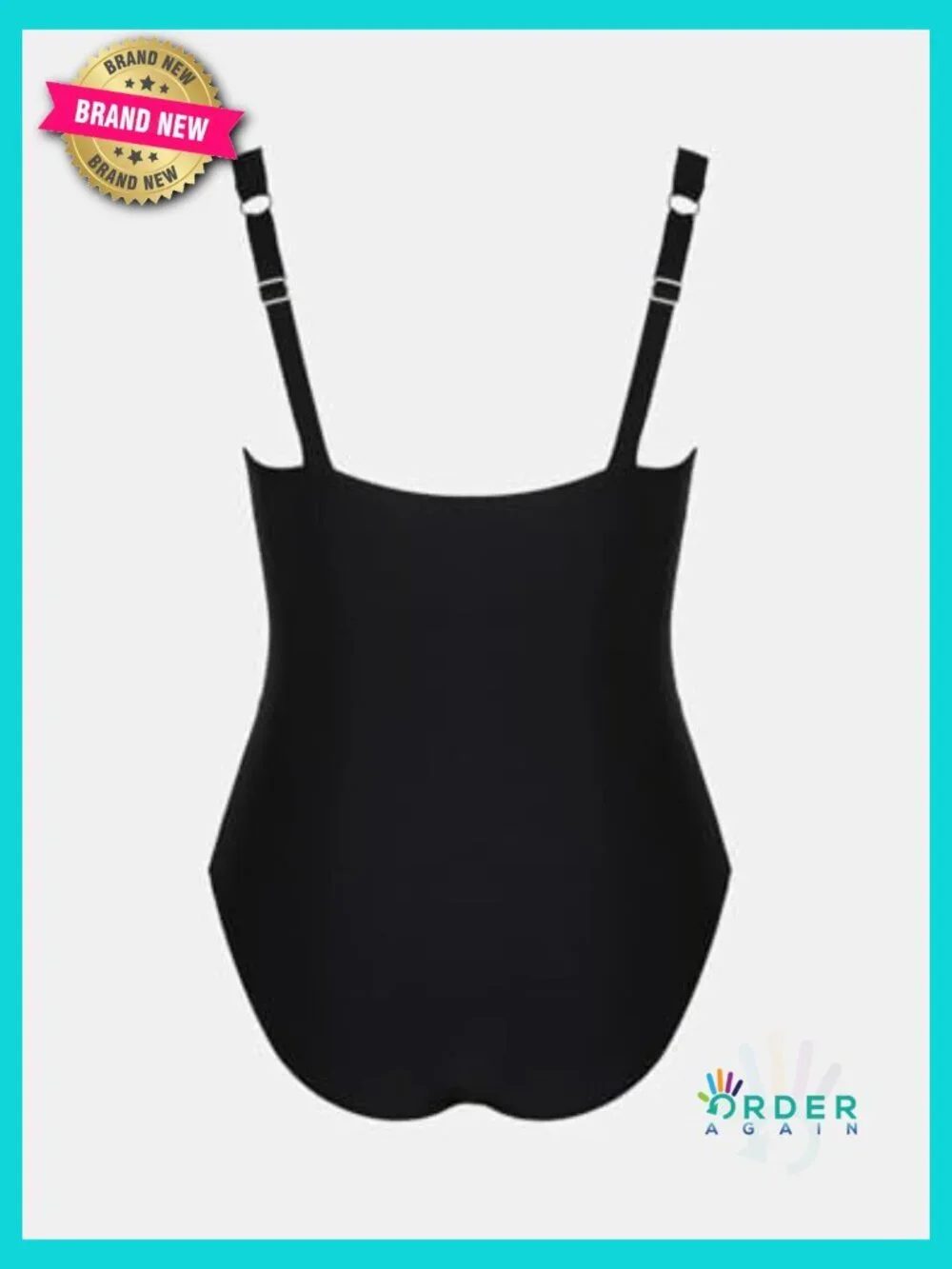 Plus Size One Piece Swimsuit Scoop Neck Adjustable Straps Mesh Swimwear